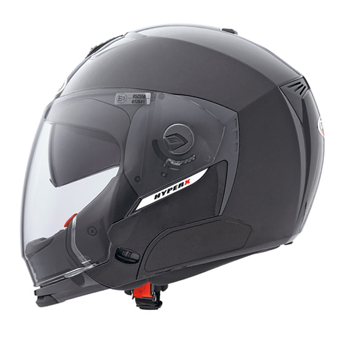 Hyper X Metal Black Motorbike Helmet - XS