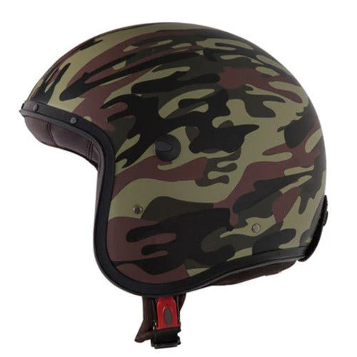 Freeride Commander Green Camo Motorbike Helmet