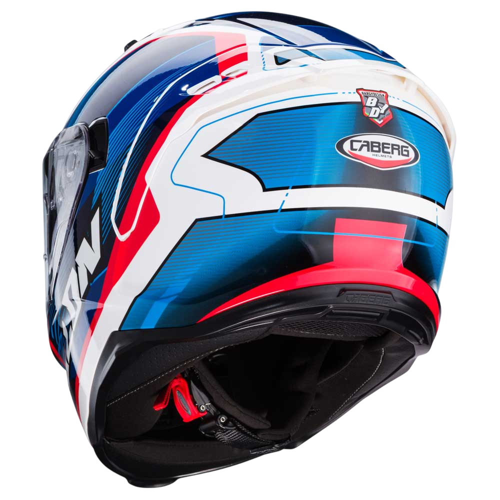 Avalon X Optic White, Blue & Red Motorcycle Helmet