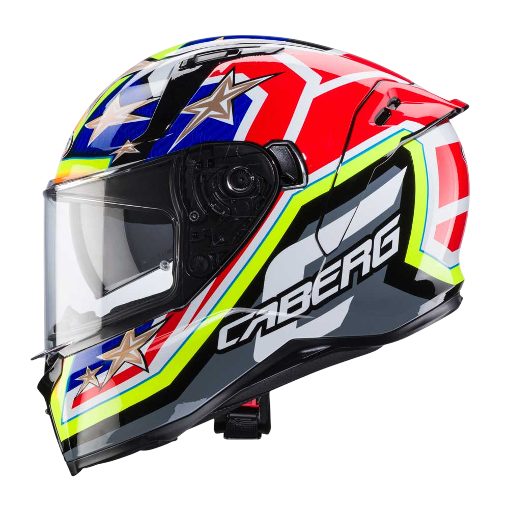 Avalon X Track Black, Yellow, Red & Blue Motorcycle Helmet