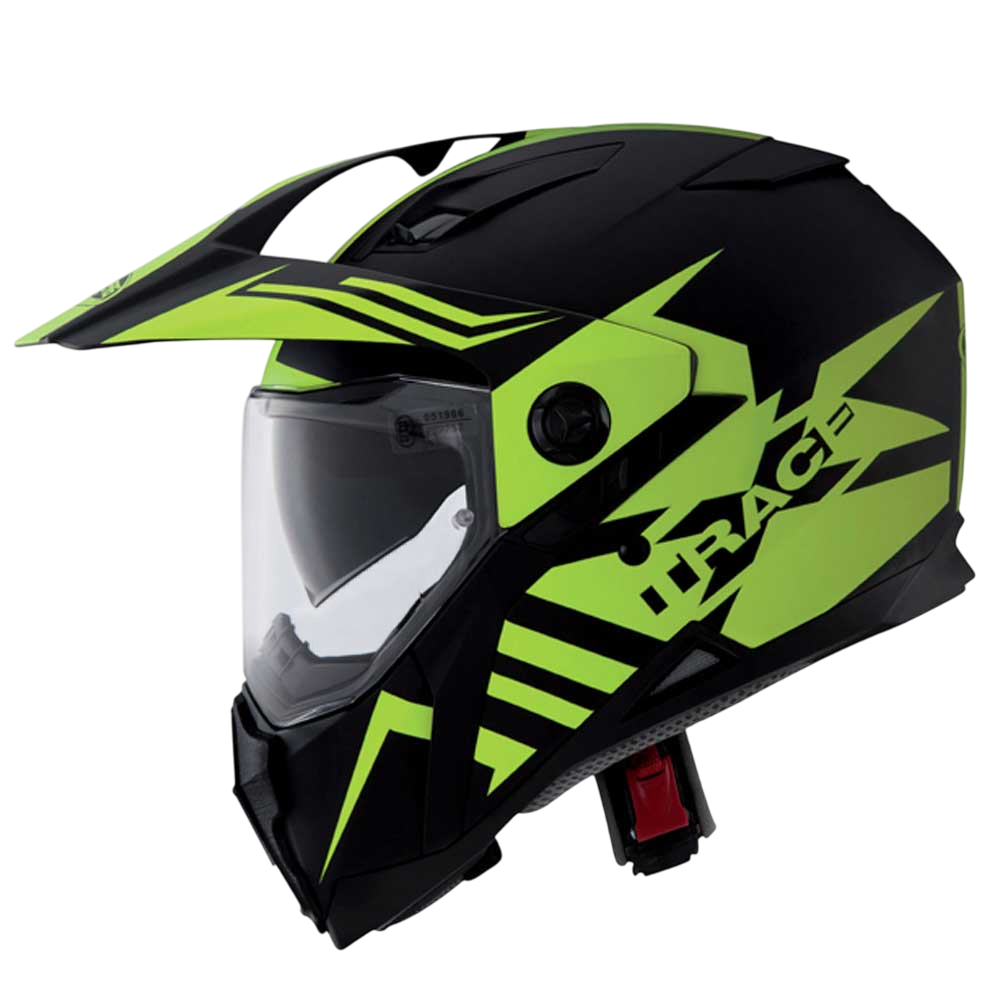 X-Trace Lux Matt Black & Yellow Full Face Motorbike Helmet