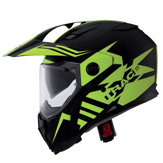 X-Trace Lux Lux Matt Black & Yellow Full Face Motorbike Helmet
