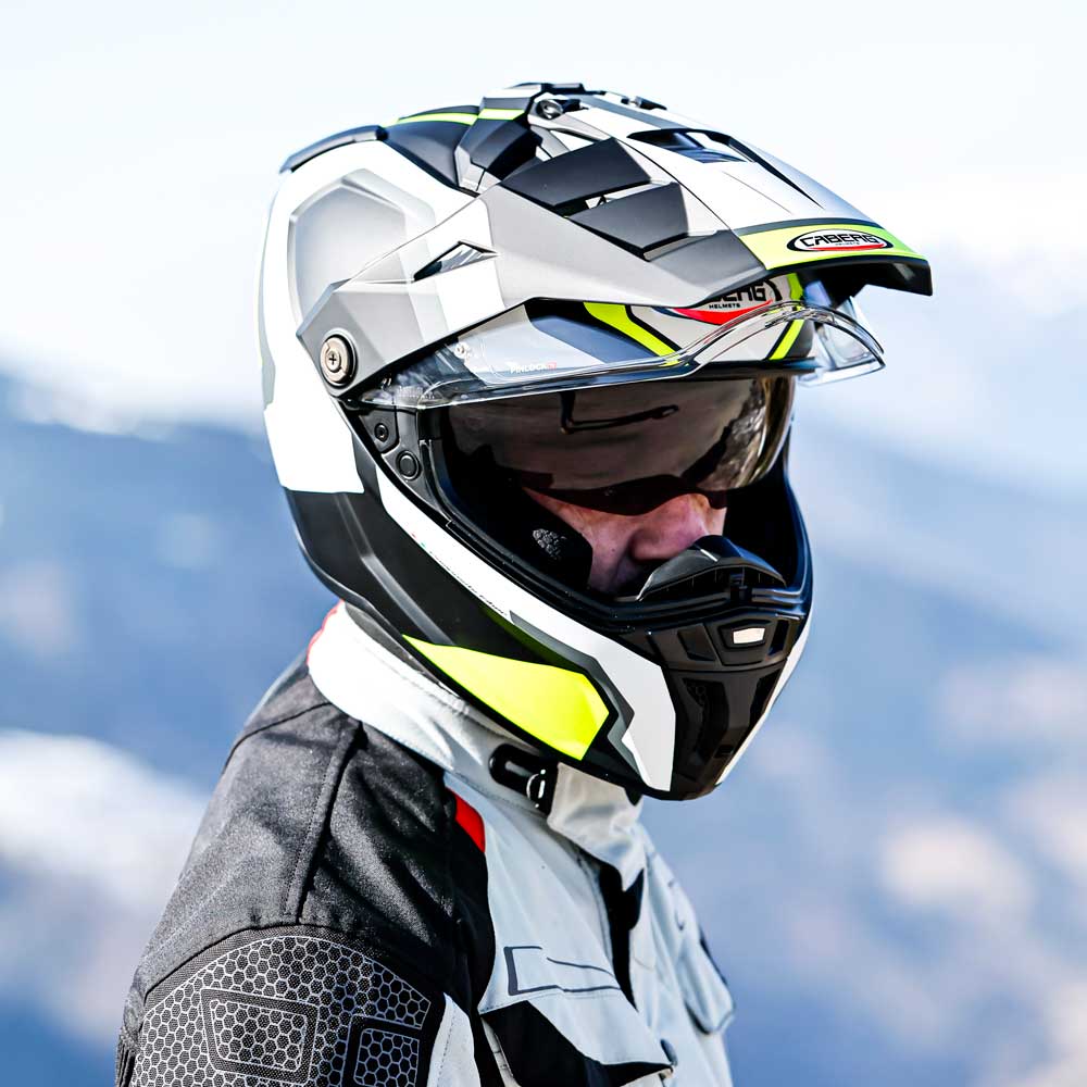 Tanami Scram Matt Black, Grey & Yellow Fluorescent Motorcycle Helmet