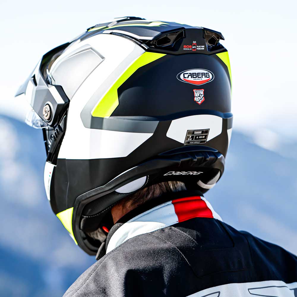 Tanami Scram Matt Black, Grey & Yellow Fluorescent Motorcycle Helmet