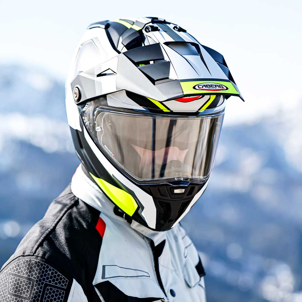 Tanami Scram Matt Black, Grey & Yellow Fluorescent Motorcycle Helmet