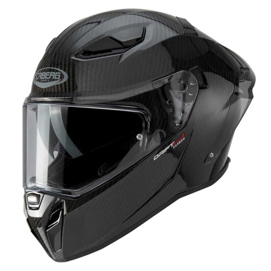 Drift Evo II Black Full Face Motorbike Helmet (Carbon)