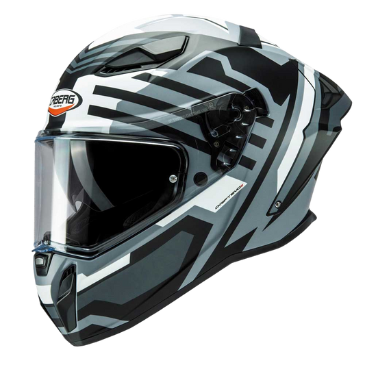 Drift Evo ii horizon black white and grey full face motorbike helmet