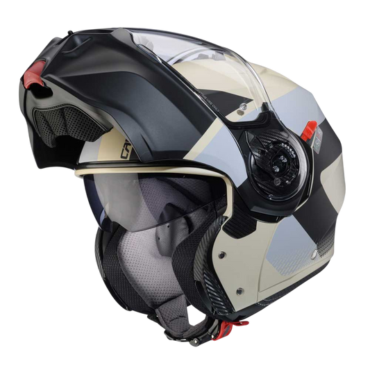 Duke Evo Indy Matt Sand, Black & Grey Motorbike Helmet