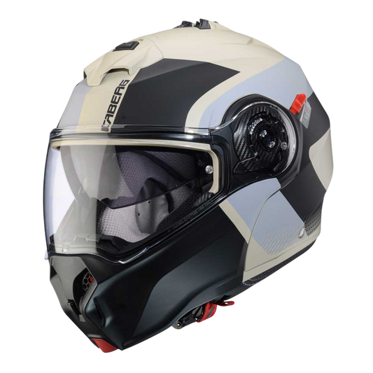 Duke Evo Indy Matt Sand, Black & Grey Motorbike Helmet