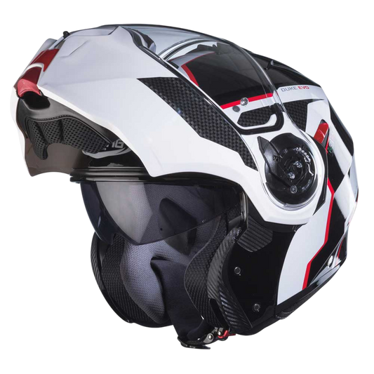 Duke Evo Move Black, White & Red Motorbike Helmet