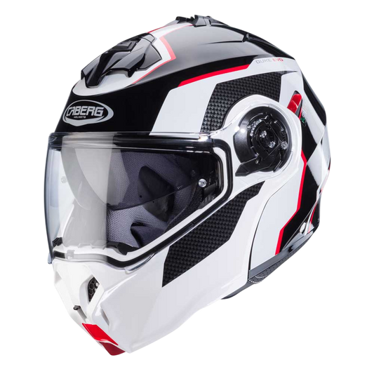 Duke Evo Move Black, White & Red Motorbike Helmet