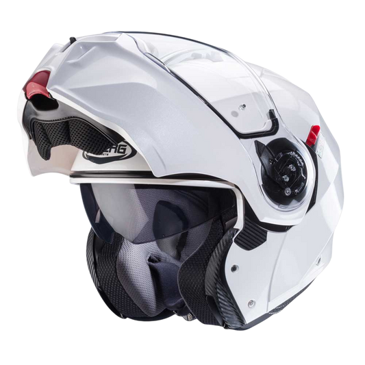 Duke Evo White Metal Motorbike Helmet