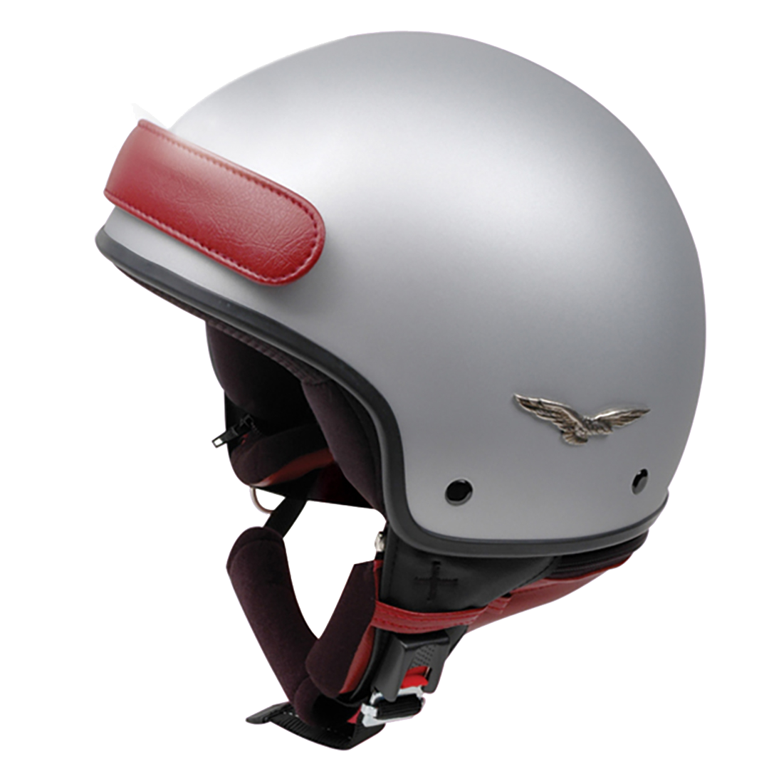 Freedom Silver Open Face Motorbike Helmet