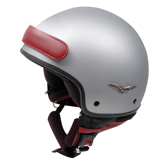 Freedom Silver Open Face Motorbike Helmet