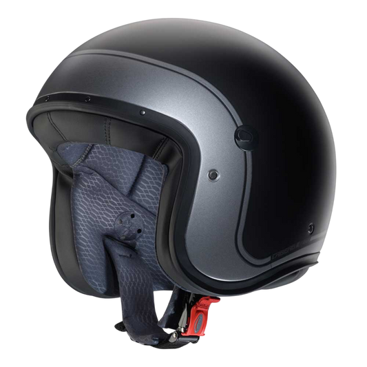 Freeride x Caberg Imola matte black and gun metal open face motorbike helmet for men and women