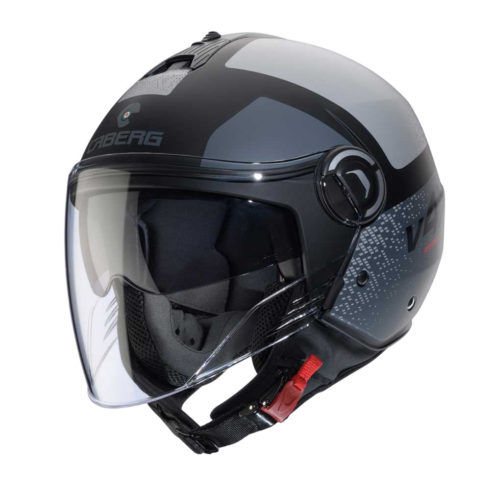 Caberg Riviera V4 X Alpha Matt Black & Anthracite Grey Open Face Helmet