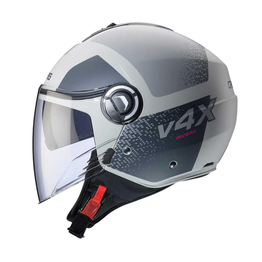 Riviera V4 X Alpha Matt Sand & Anthracite Grey Motorbike Helmet