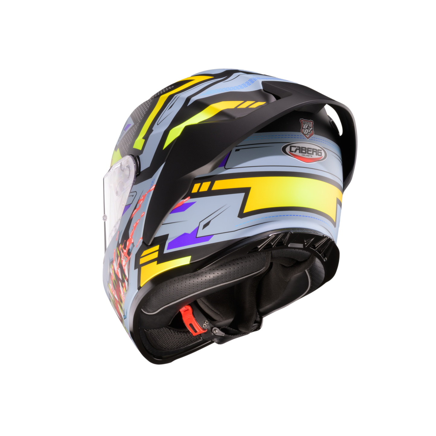Roxter Hunter Matt Black, Grey & Yellow Fluorescent Full Face Motorbike Helmet