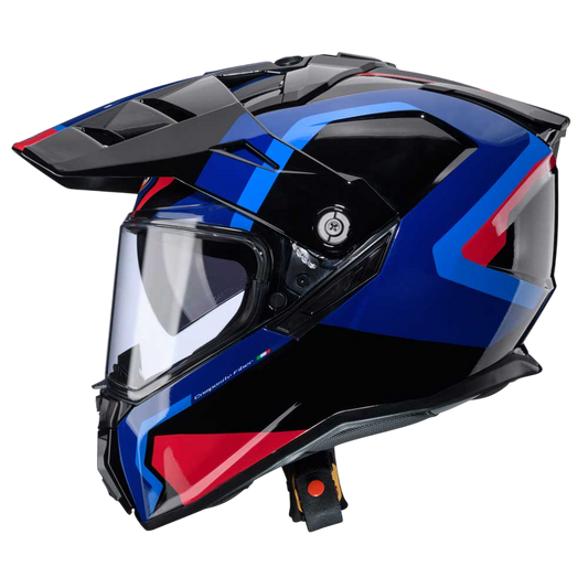 Tanami Scram Black, Red & Blue Motorbike Helmet
