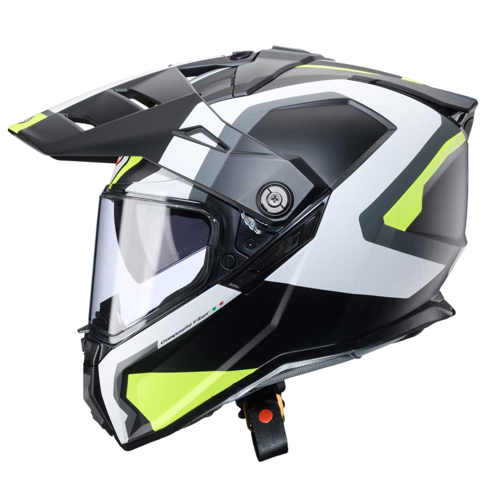 Tanami Scram Matt Black, Grey & Yellow Fluorescent Motorcycle Helmet