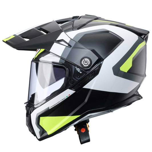 Tanami Scram Matt Black, Grey & Yellow Fluorescent Motorbike Helmet