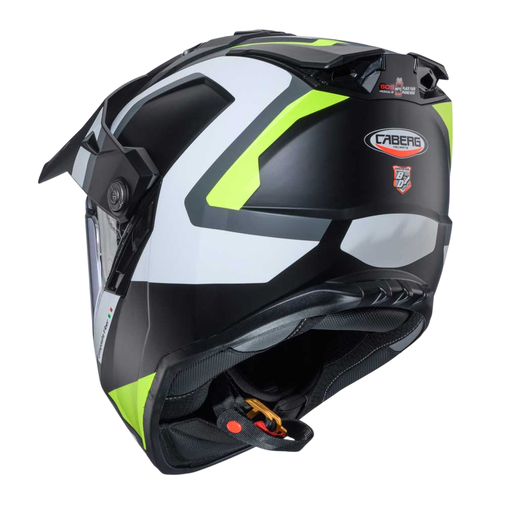 Tanami Scram Matt Black, Grey & Yellow Fluorescent Motorcycle Helmet