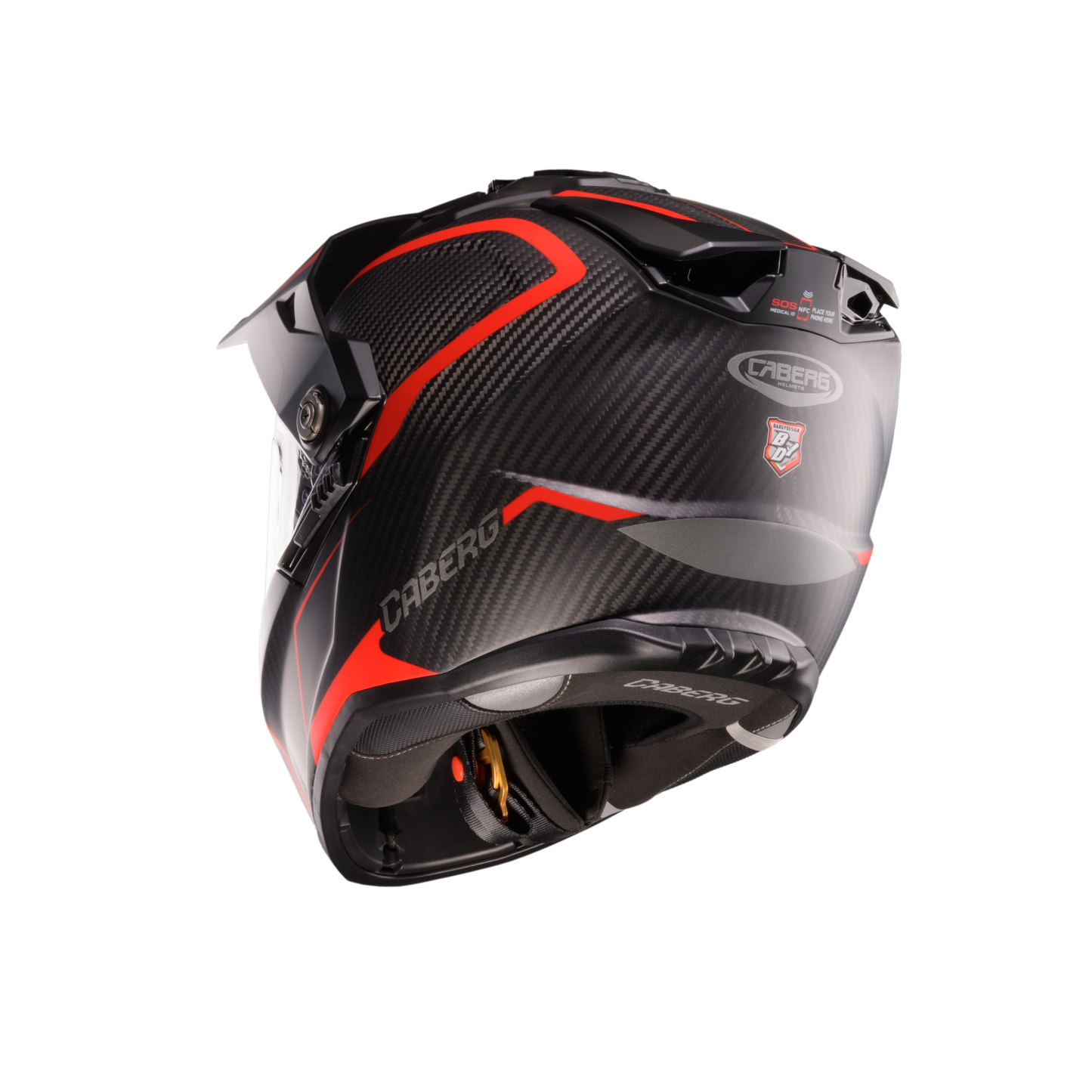 Tanami Carbon Gravity Red & Grey Full Face Motorbike Helmet