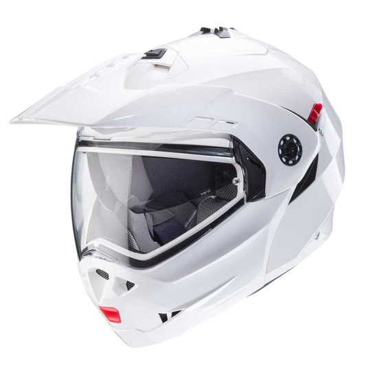 Tourmax X White Metal Motorbike Helmet