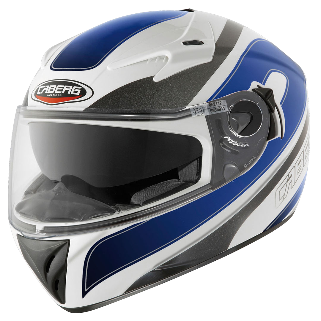 V2RR Chrono White & Blue Full Face Motorbike Helmet