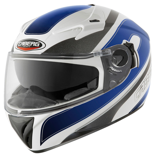 V2RR Chrono White & Blue Full Face Motorbike Helmet