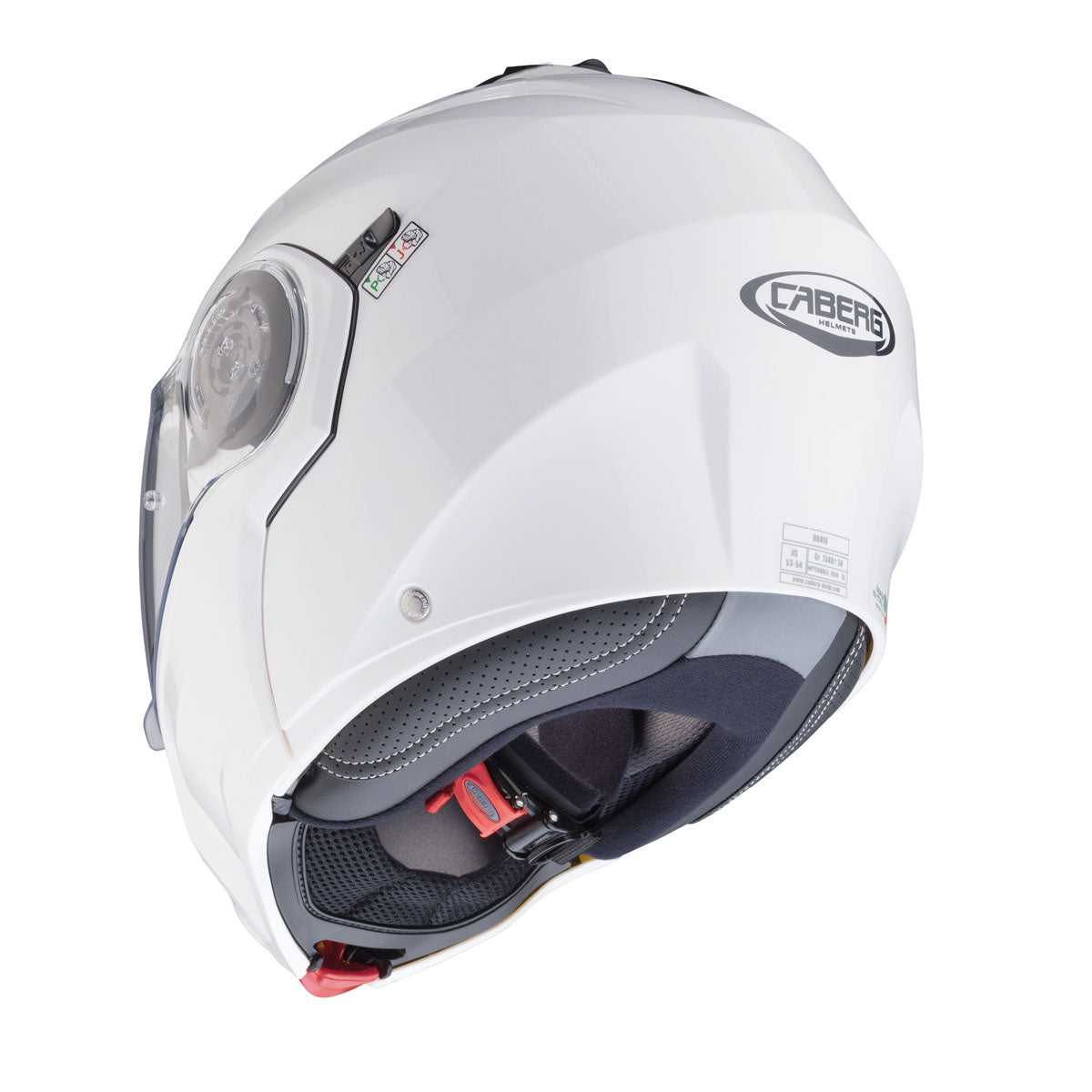 Droid Metal White Motorbike Helmet