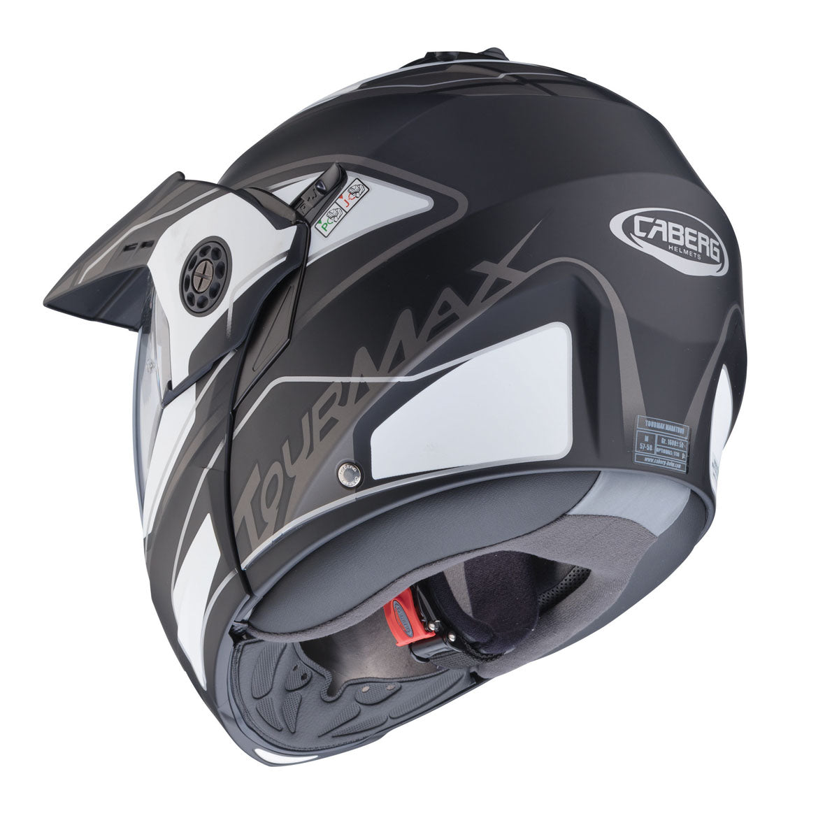 Tourmax Marathon Matt Black, White & Anthracite Motorbike Helmet
