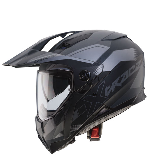 X-Trace Spark Matt Black, Anthracite & Silver Motorbike Helmet