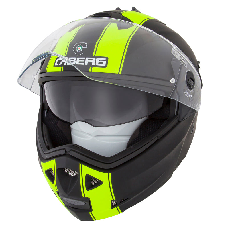Duke 2 Legend Matt Black & Fluo Motorbike Helmet