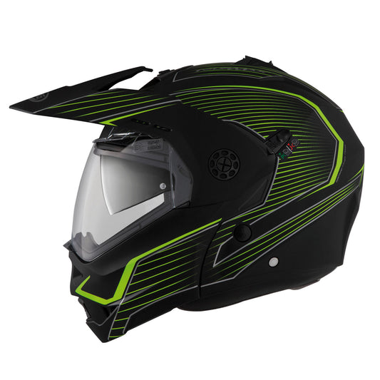 Tourmax Sonic Matt Black & Yellow Fluo Motorbike Helmet