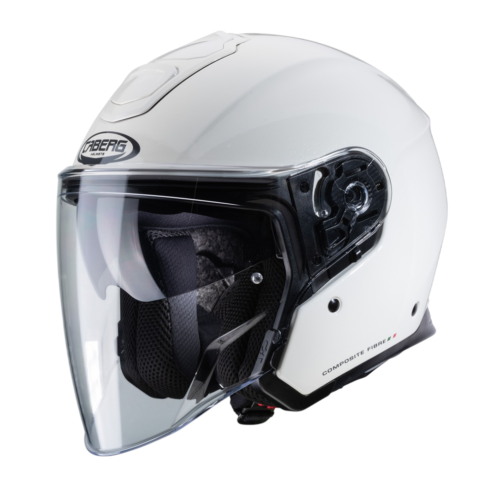 Flyon White Motorbike Helmet - XS