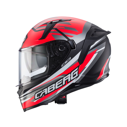 Avalon X Kira Matt Black, Grey & Red Motorbike Helmet