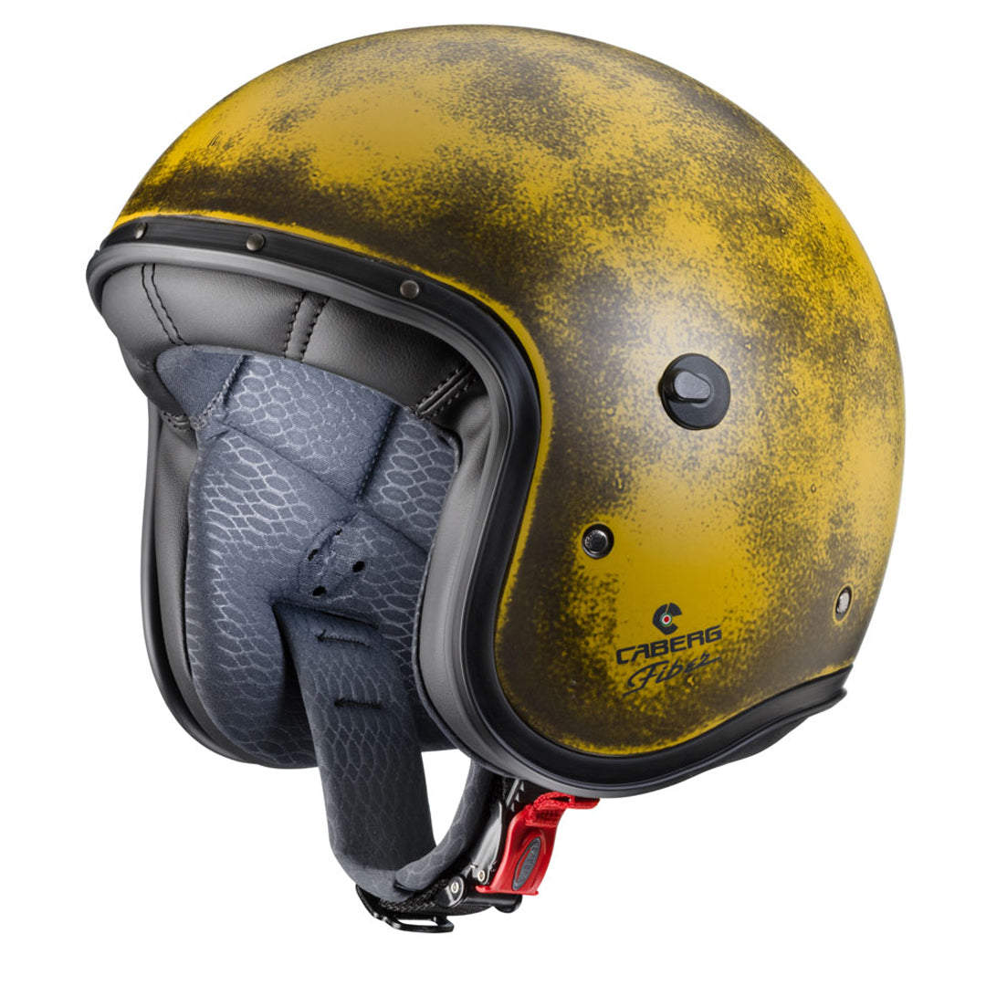 Freeride Yellow Brushed Motorbike Helmet
