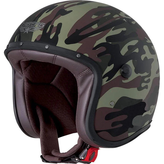 Freeride Commander Green Camo Motorbike Helmet
