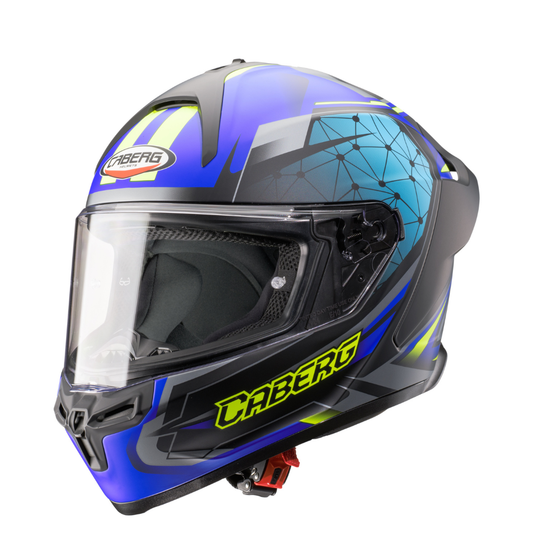 Roxter Kiso Matt Black, Blue, Yellow Fluo Motorbike Helmet