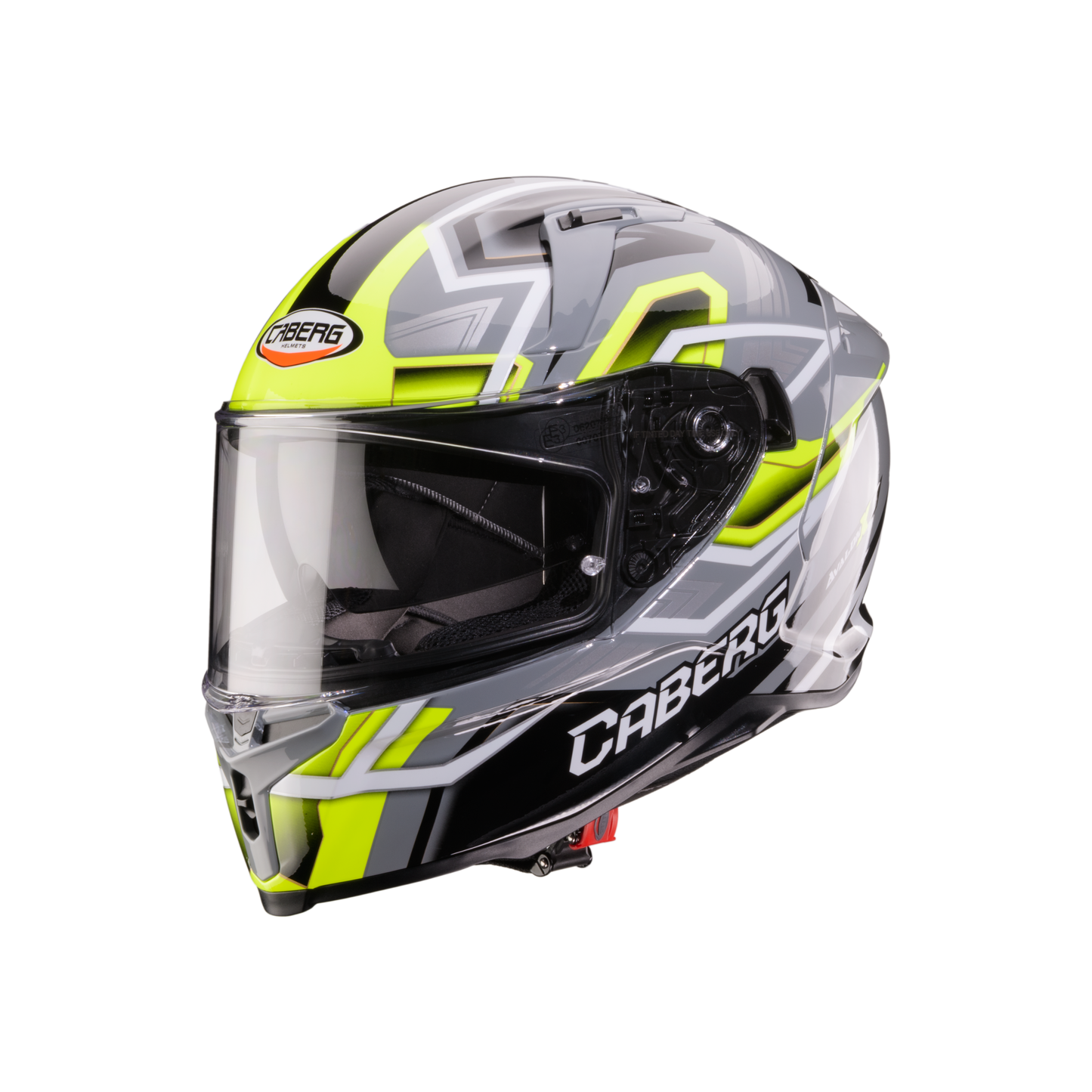 Avalon X Brama Grey, Yellow Fluorescent & Black Full Face Motorbike Helmet