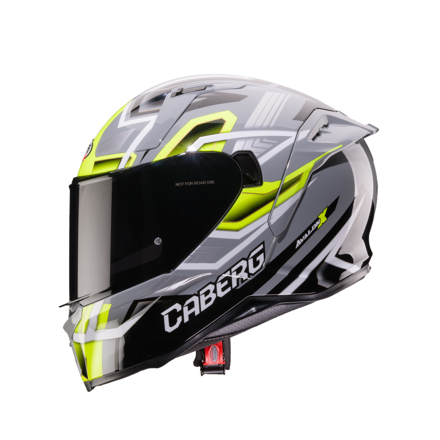 Avalon X Brama Grey, Yellow Fluorescent & Black Full Face Motorbike Helmet