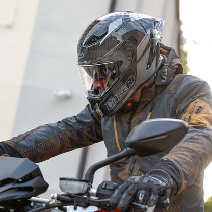 Drift Evo II Nova Grey Motorcycle Helmet (Carbon)