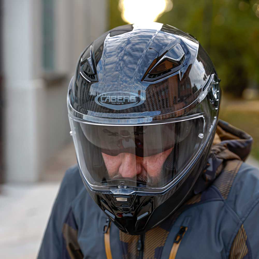 Drift Evo II Black Full Face Motorcycle Helmet (Carbon)