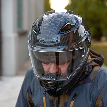 Drift Evo II Black Full Face Motorcycle Helmet (Carbon)