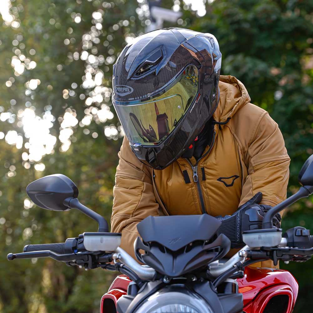 Drift Evo II Black Full Face Motorcycle Helmet (Carbon)