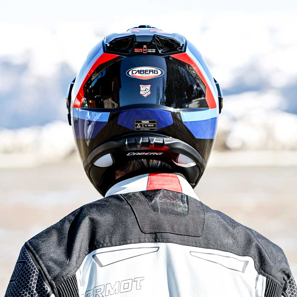 Tanami Scram Black, Red & Blue Motorcycle Helmet