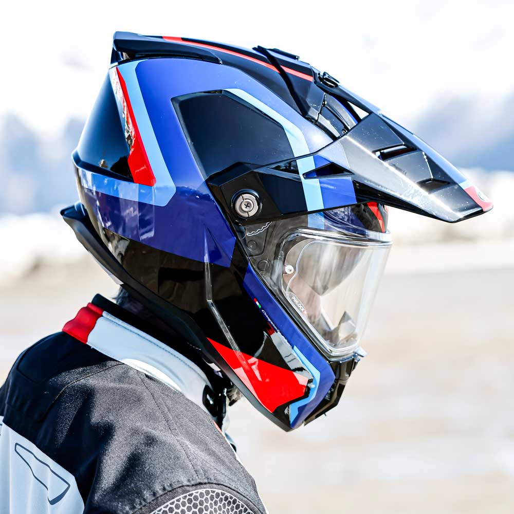 Tanami Scram Black, Red & Blue Motorcycle Helmet