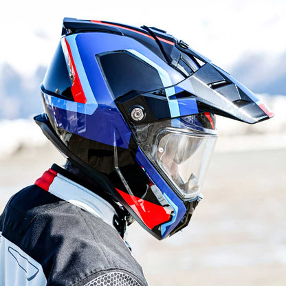 Tanami Scram Black, Red & Blue Motorcycle Helmet