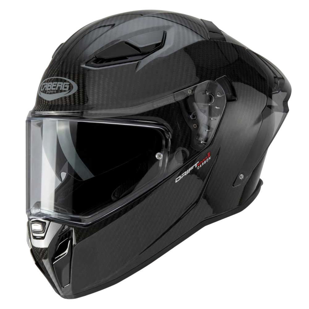 Drift Evo II Black Full Face Motorcycle Helmet (Carbon)